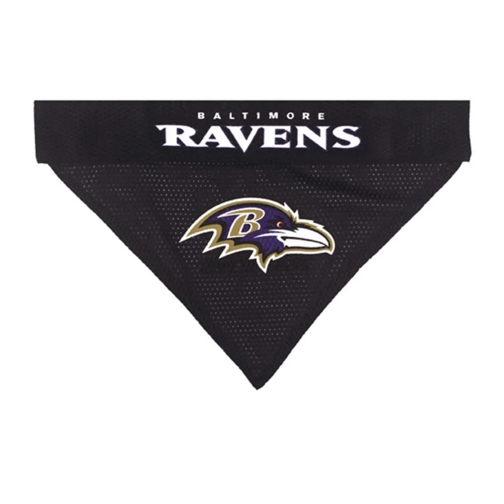 NFL Dog Bandana‎ Baltimore Ravens Reversible Pet Bandana 2 Sided NWT Size S/M